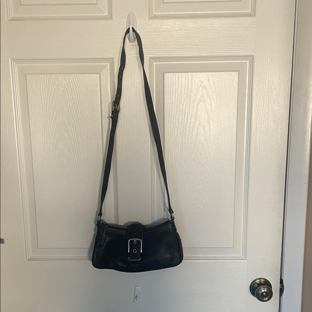 Coach Black Leather Shoulder Bag